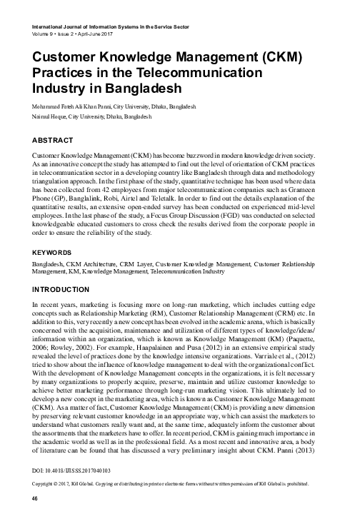 (PDF) Customer Knowledge Management (CKM) Practices in the ...