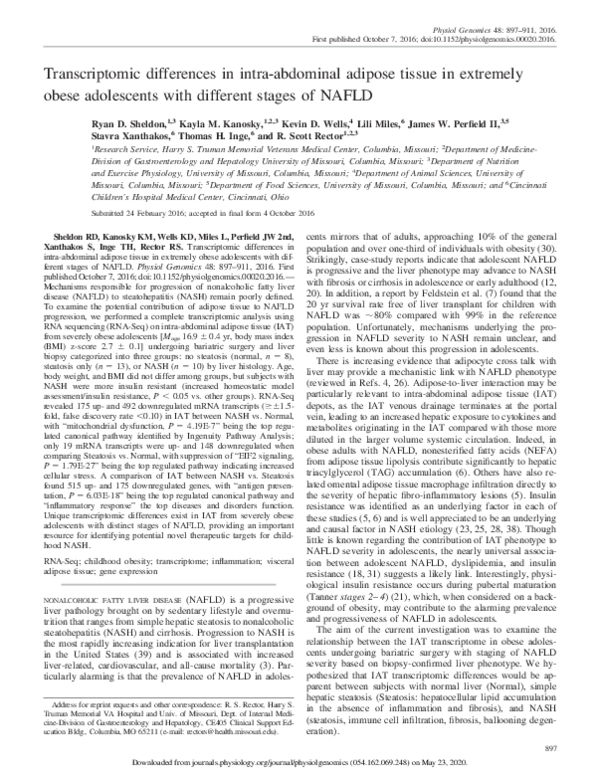 (PDF) Transcriptomic differences in intra-abdominal adipose tissue in ...