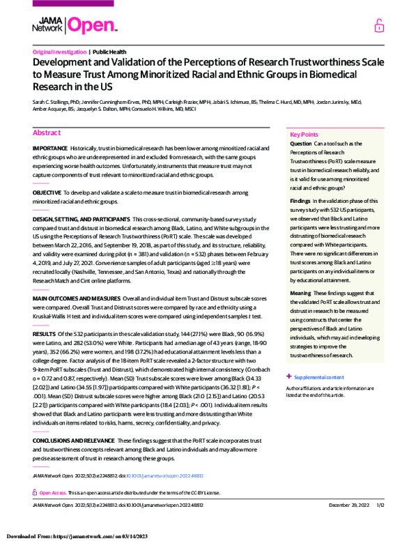(PDF) Development and Validation of the Perceptions of Research ...