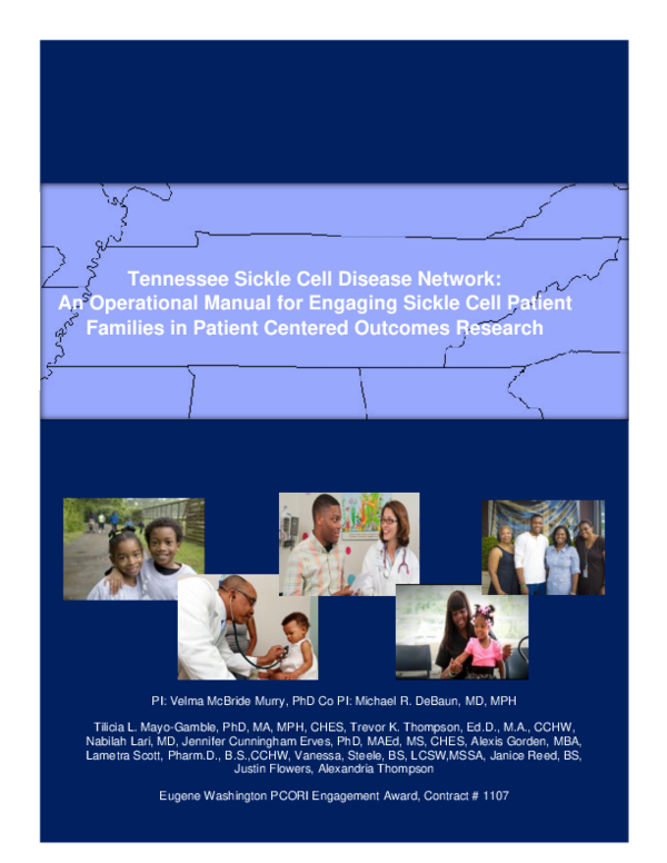 (PDF) Patient Centered Outcomes Research Tennessee Sickle Cell Disease ...