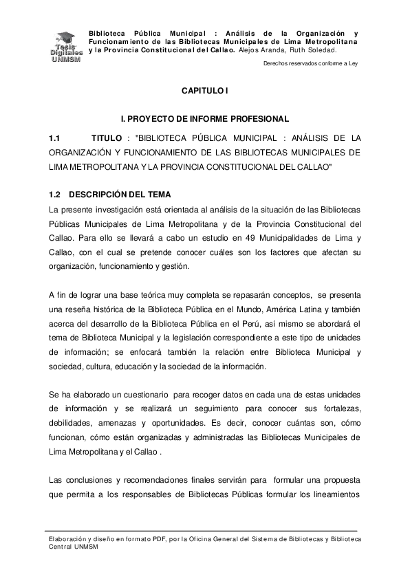 Pdf Biblioteca Pública Municipal Análisis De La Organización Y