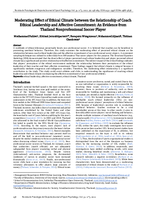 (PDF) Moderating Effect of Ethical Climate between the Relationship of ...