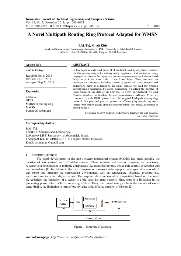 (PDF) A Novel Multipath Routing Ring Protocol Adapted for WMSN