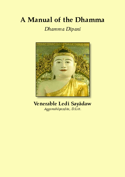 (PDF) A Manual of the Dhamma