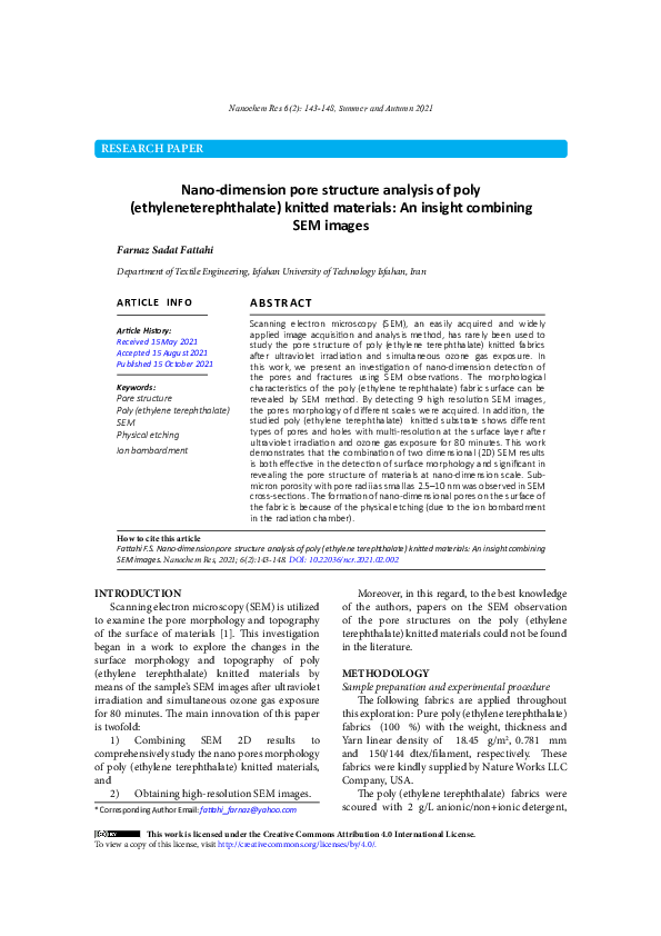 (PDF) Nano-dimension pore structure analysis of poly(ethylene ...