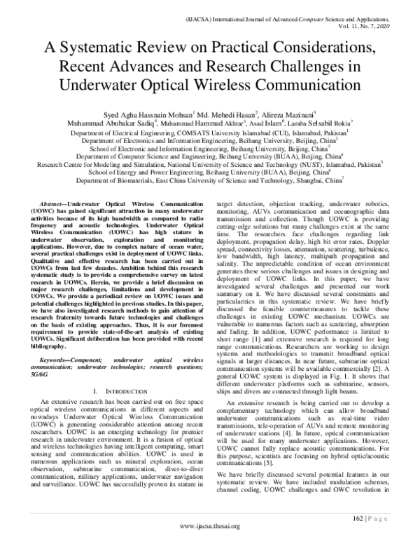 (PDF) A Systematic Review on Practical Considerations, Recent Advances