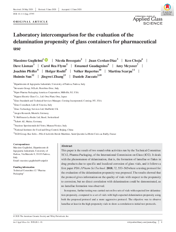 (PDF) Laboratory for the evaluation of the delamination
