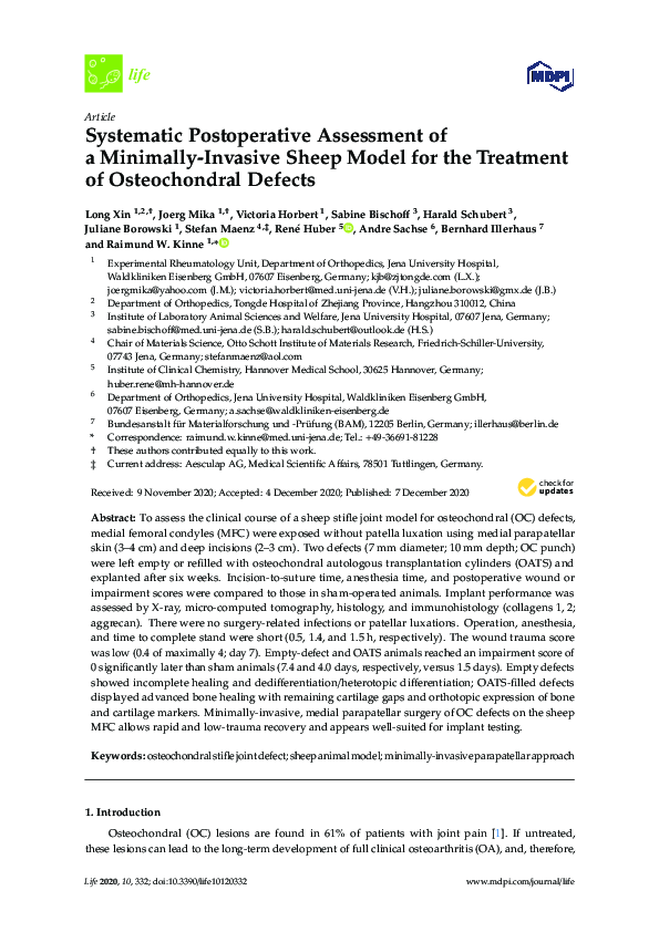 (PDF) Systematic Postoperative Assessment of a Minimally-Invasive Sheep ...