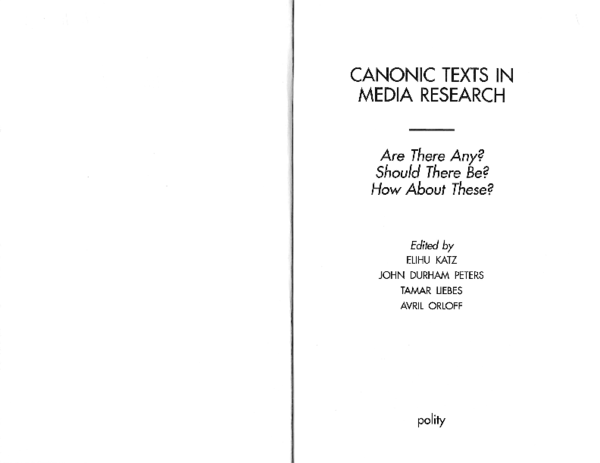(PDF) Harold Adams Innis and His Bias of Communication