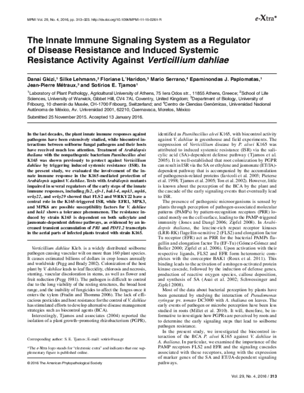 (PDF) The innate immune signaling system as a regulator of disease ...
