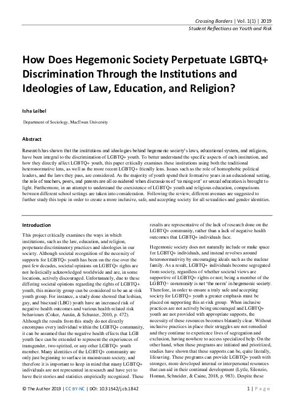 (PDF) Gramsci, Religion and Education as Hegemonic and Counter ...