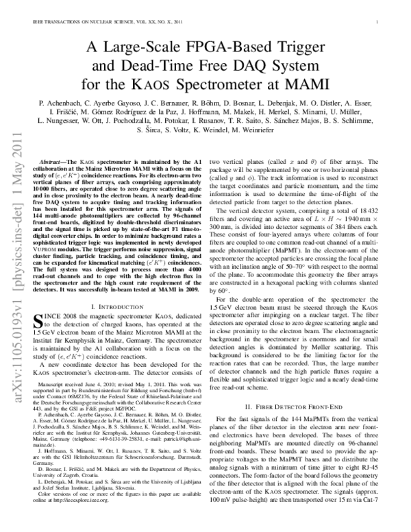 (PDF) A Large-Scale FPGA-Based Trigger and Dead-Time Free DAQ System ...