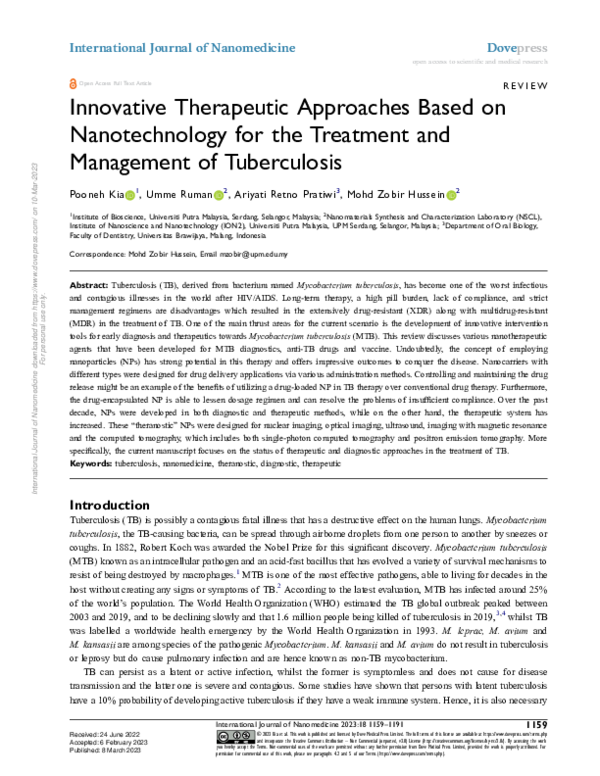 (PDF) Innovative Therapeutic Approaches Based on Nanotechnology for the ...