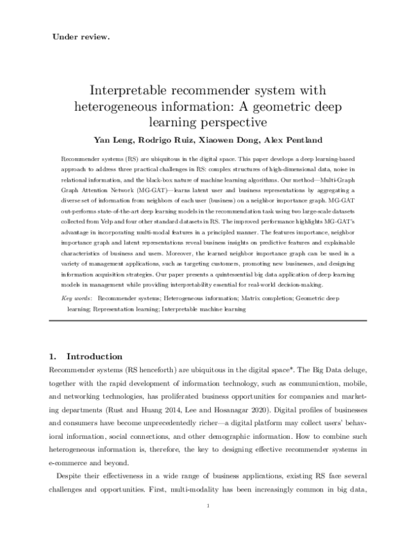 (PDF) Interpretable Recommender System With Heterogeneous Information ...