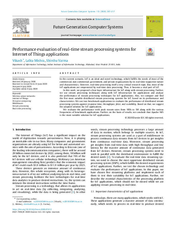 (PDF) Performance evaluation of real-time stream processing systems for ...