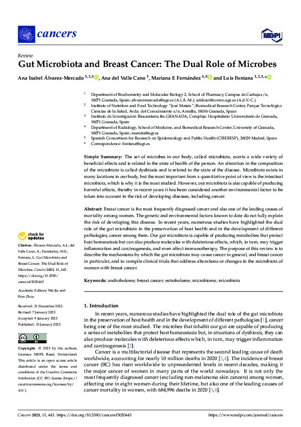 (PDF) Gut Microbiota and Breast Cancer: The Dual Role of Microbes