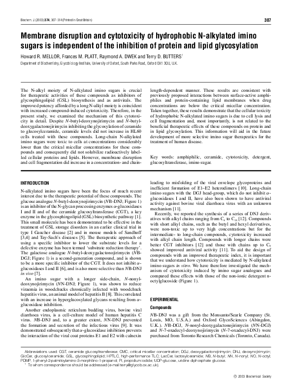 (PDF) Membrane disruption and cytotoxicity of hydrophobic N-alkylated ...