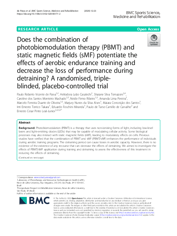 (PDF) Does the combination of photobiomodulation therapy (PBMT) and ...