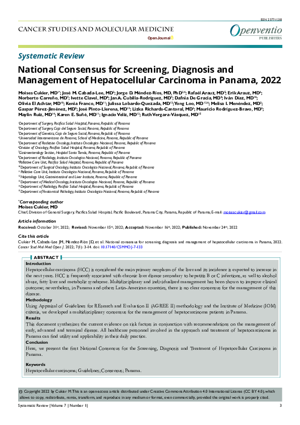 (PDF) National Consensus for Screening, Diagnosis and Management of ...
