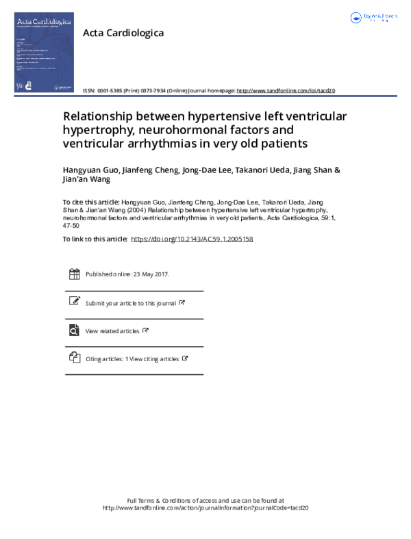(PDF) Relationship between hypertensive left ventricular hypertrophy ...