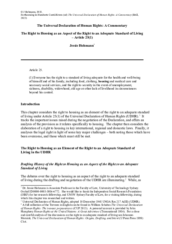 (DOC) The Universal Declaration of Human Rights: A Commentary The Right ...