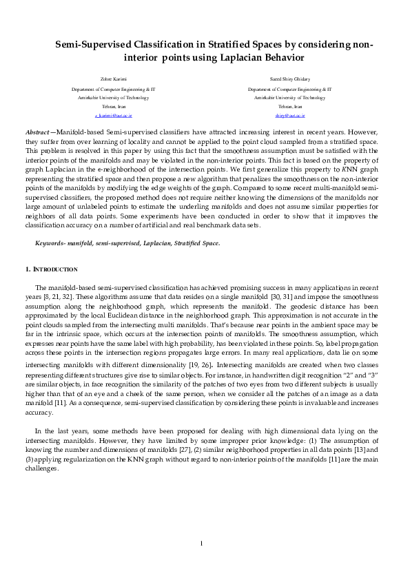 (PDF) Semi-Supervised Classification in Stratified Spaces by ...