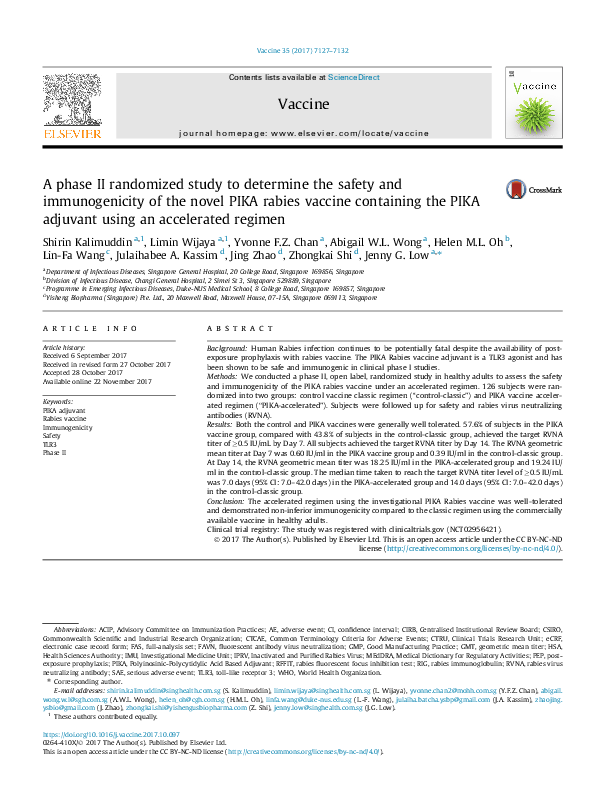 (PDF) A phase II randomized study to determine the safety and ...