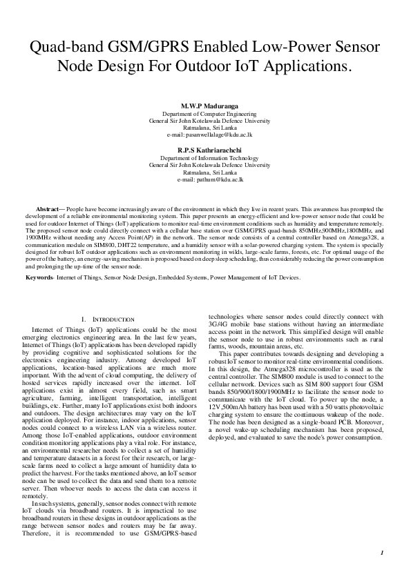 (PDF) Quad-band GSM/GPRS Enabled Low-Power Sensor Node Design For ...