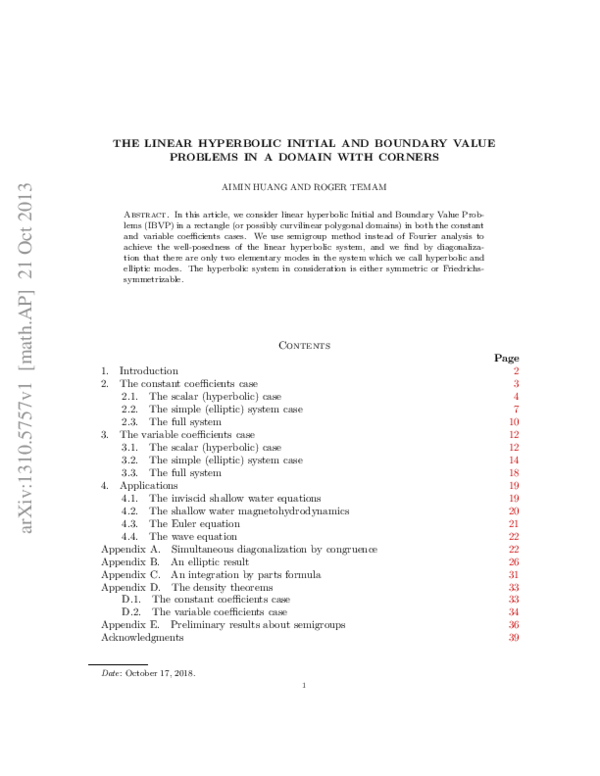  pdf the linear hyperbolic initial and boundary value problems in a