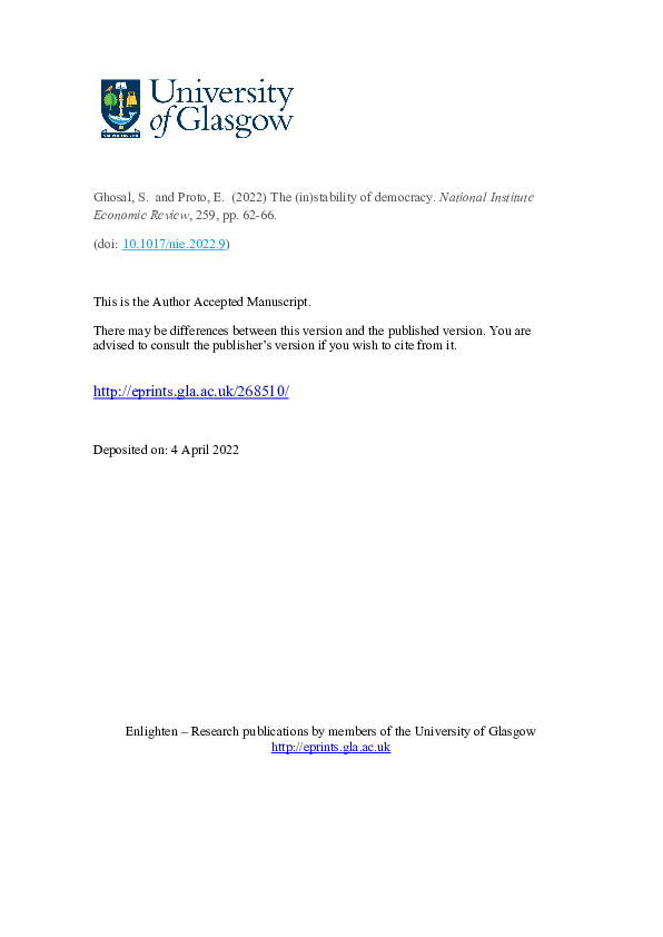 (PDF) The (In)Stability of Democracy