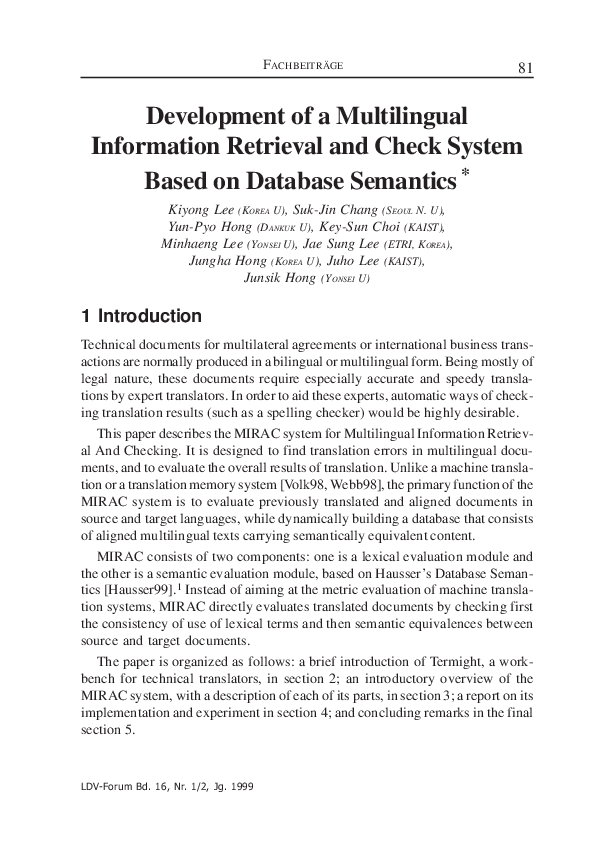 (PDF) Development of a Multilingual Information Retrieval and Check ...
