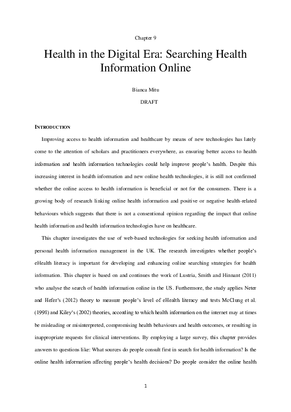 (PDF) The Power of the Media in Health Communication
