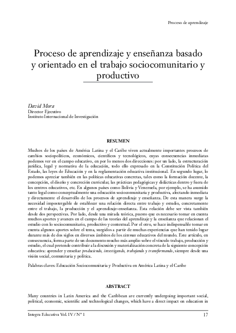 (PDF) Proceso de aprendizaje y enseñanza basado y orientado en el ...