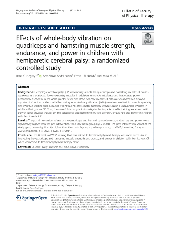 (PDF) Effects of whole-body vibration on quadriceps and hamstring ...