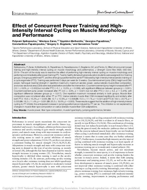 (PDF) Effect of Concurrent Power Training and High-Intensity Interval ...