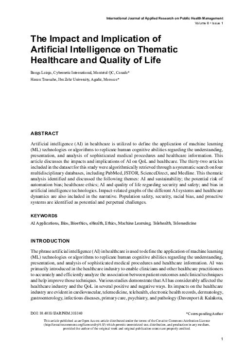 (PDF) The Impact and Implication of Artificial Intelligence on Thematic ...