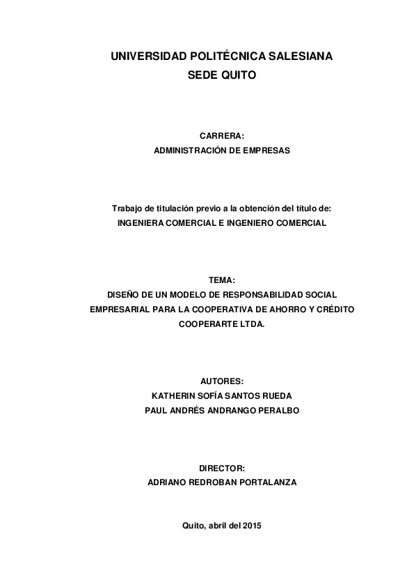 Pdf Diseño De Un Modelo De Responsabilidad Social Empresarial Para La