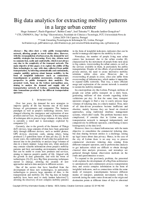 (PDF) Big data analytics for extracting mobility patterns in a large ...