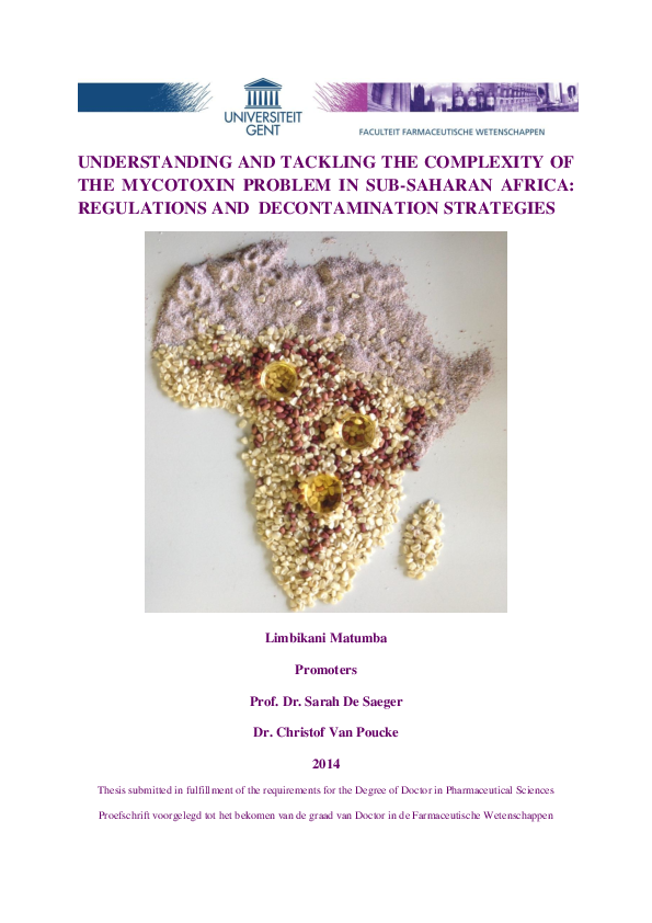 (PDF) Understanding and tackling the complexity of the mycotoxin ...