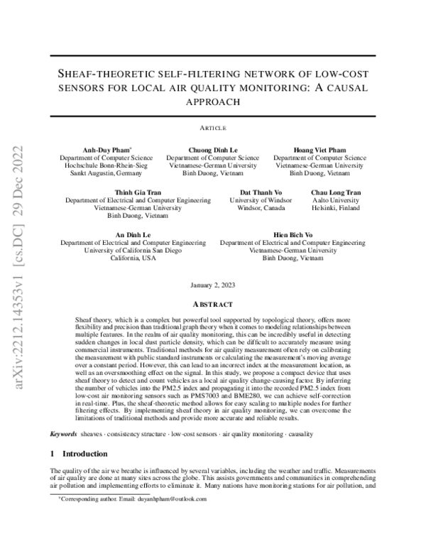 (PDF) Sheaf-theoretic self-filtering network of low-cost sensors for ...