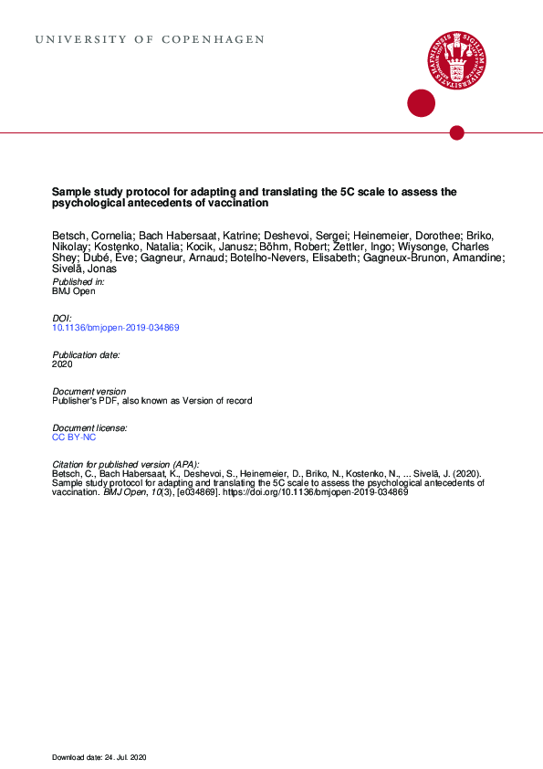  pdf sample study protocol for adapting and translating the 5c scale