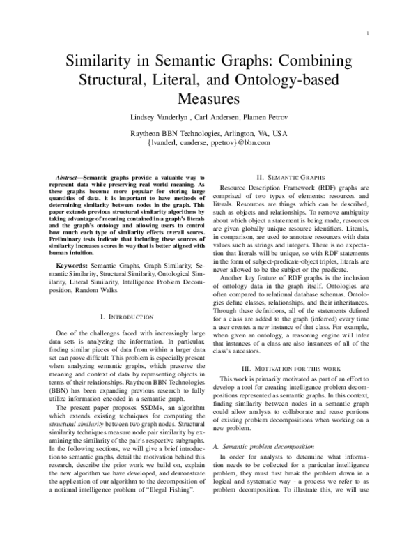 (PDF) Similarity in Semantic Graphs: Combining Structural, Literal, and ...
