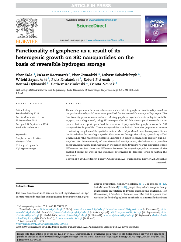 (PDF) Functionality of graphene as a result of its heterogenic growth ...