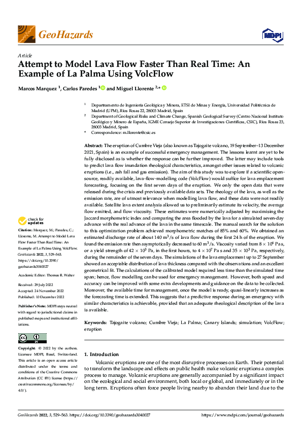 (PDF) Attempt to Model Lava Flow Faster Than Real Time: An Example of ...