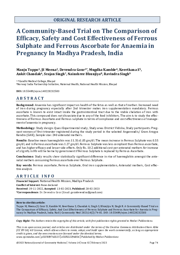 (PDF) A Community-Based Trial on The Comparison of Efficacy, Safety and ...