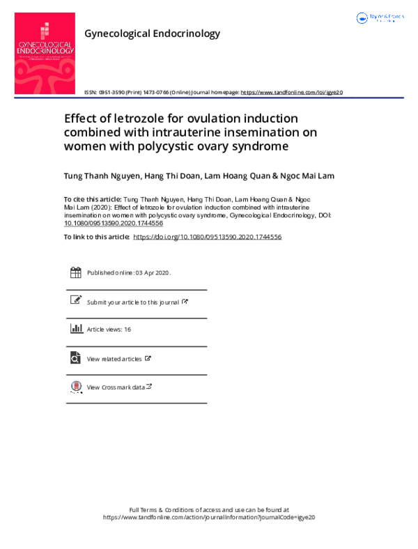 (PDF) Effect of letrozole for ovulation induction combined with ...