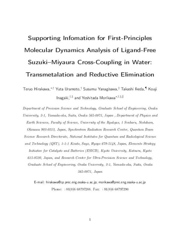 (PDF) First-Principles Molecular Dynamics Analysis of Ligand-Free ...