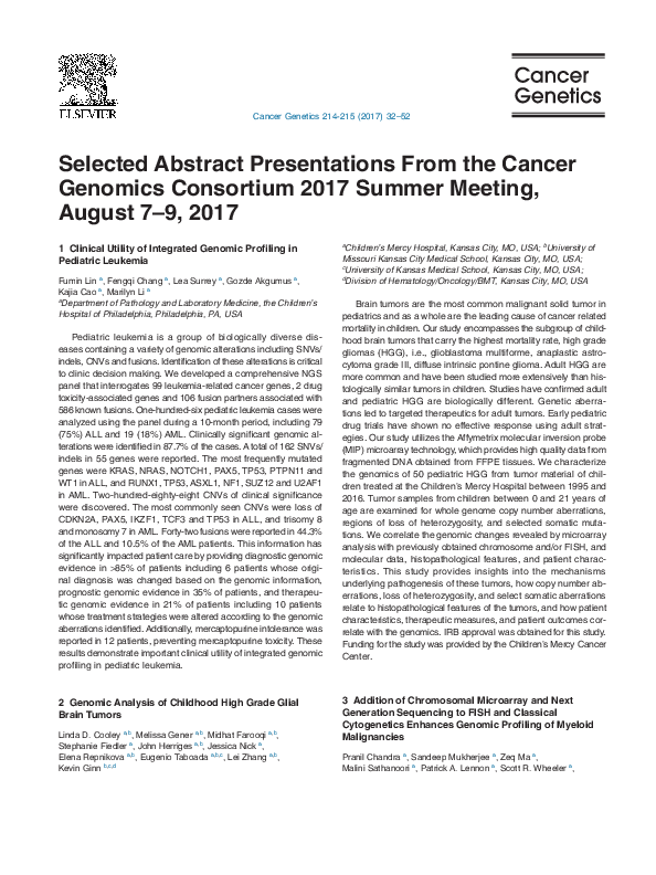 (PDF) Addition of chromosomal microarray and next generation sequencing ...