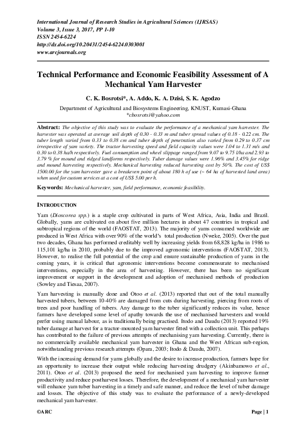 (PDF) Technical Performance and Economic Feasibility Assessment of A ...