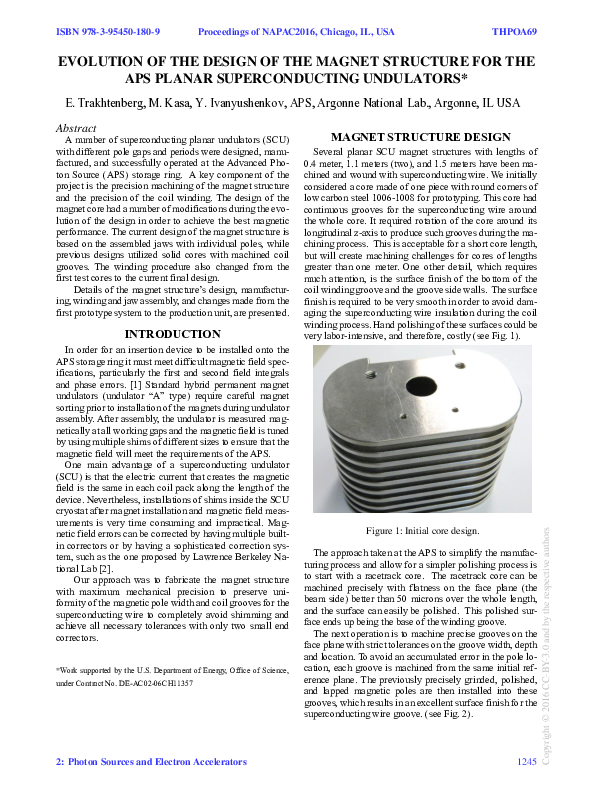 (PDF) Evolution of the Design of the Magnet Structure for the APS ...